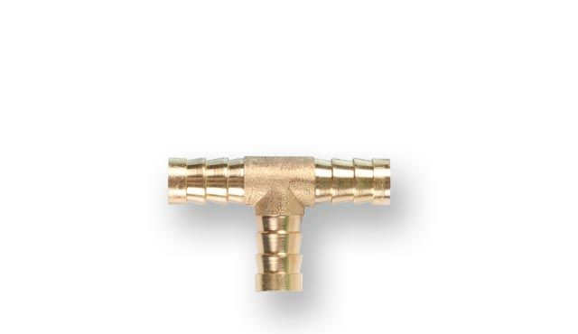 Соединение елочка 10 мм Т-образное (латунь) ECO, арт.AB-T-E10 (Китай)