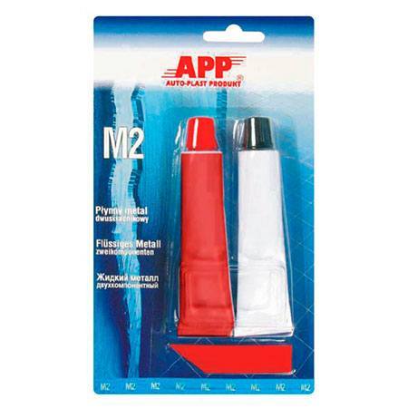 Клей-наполнитель эпоксидный жидкий металл APP М2 туба 20мл