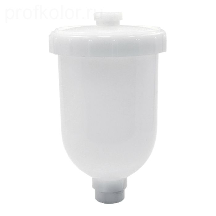 JС125-Верхний полипропиленовый бачок для краскопульта, объем 0,125л, резьба внутренняя F 14х1 Китай