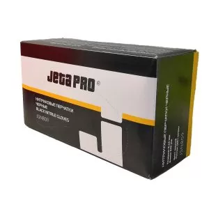 JSN908-М JETAPRO Нитриловые перчатки черные одноразовые, размер М, 100шт-упак, Тайланд