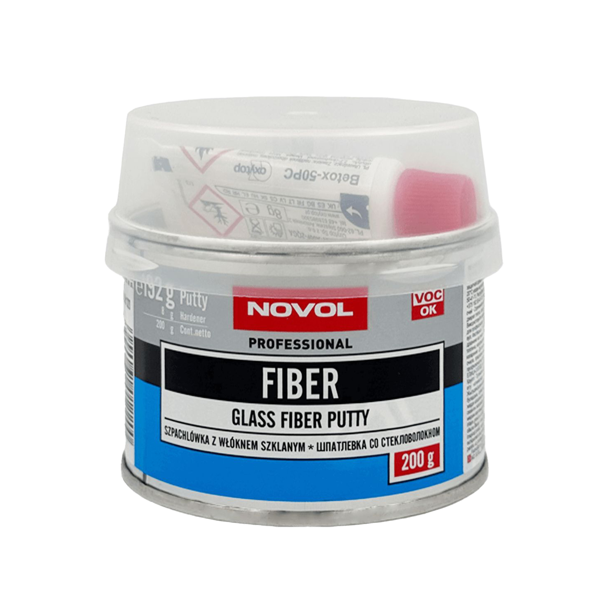 NOVOL FIBER Шпатлевка с крупным стекловолокном 0.2кг