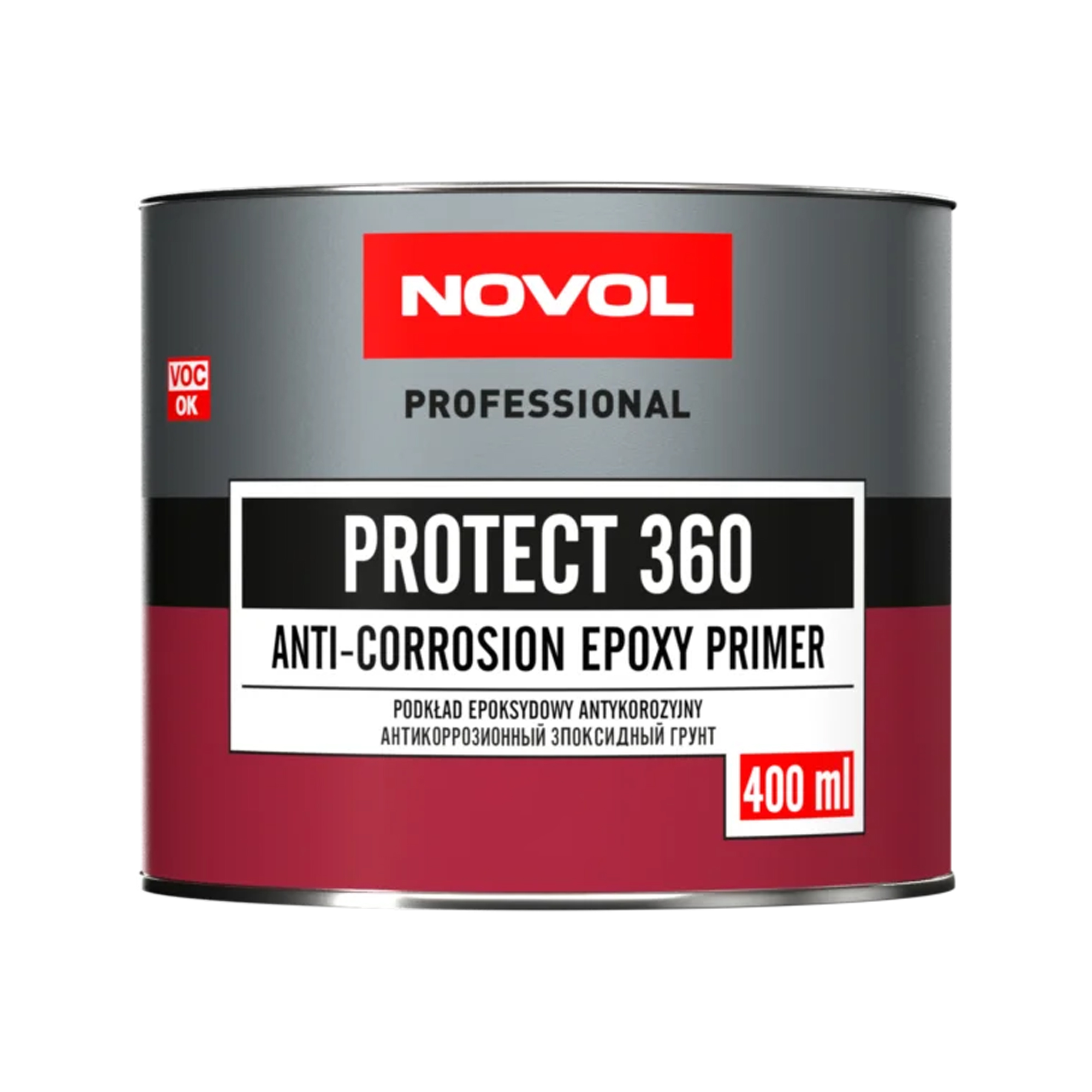 NOVOL 90422 PROTECT 360 ANTI-CORROSION EPOXY PRIMER Грунт эпоксидный серый 400мл + H5950 Отвердитель 400мл