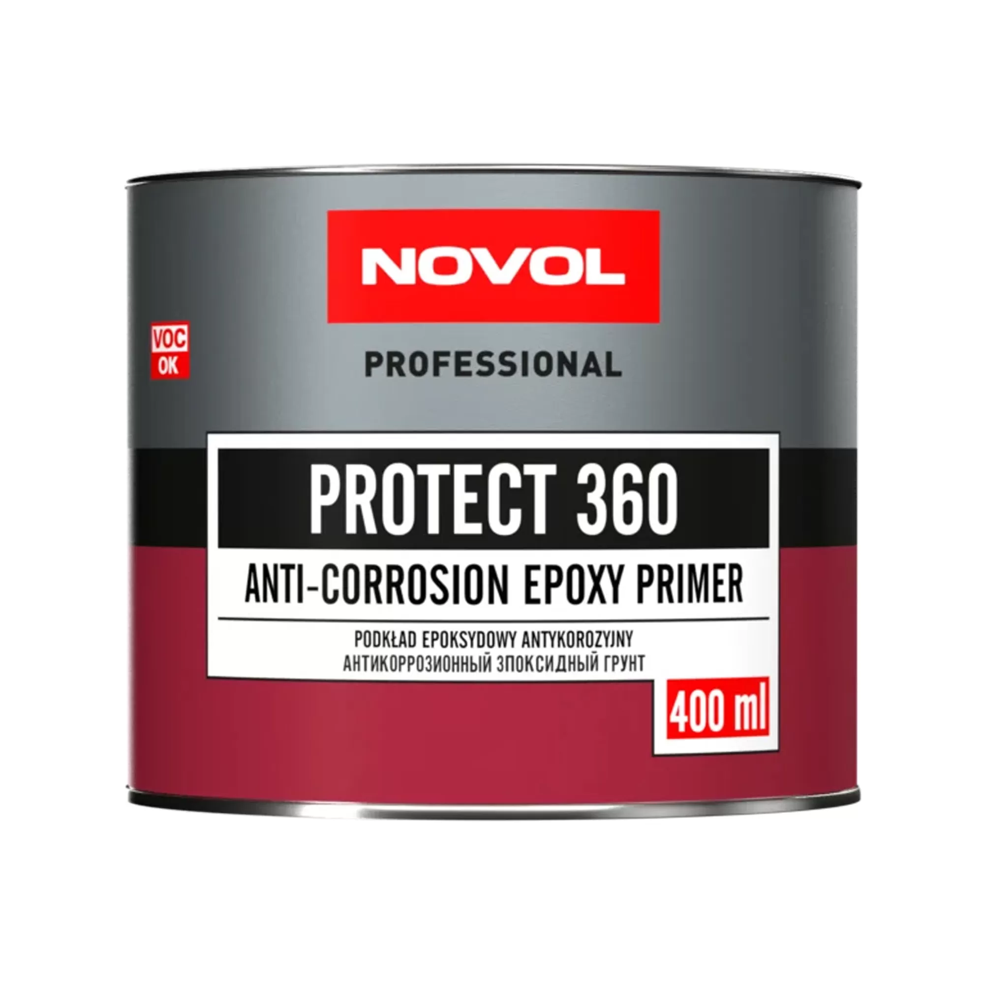 NOVOL 91580 PROTECT 360 ANTI-CORROSION EPOXY PRIMER Грунт эпоксидный чёрный 400мл + H5950 Отвердитель 400мл