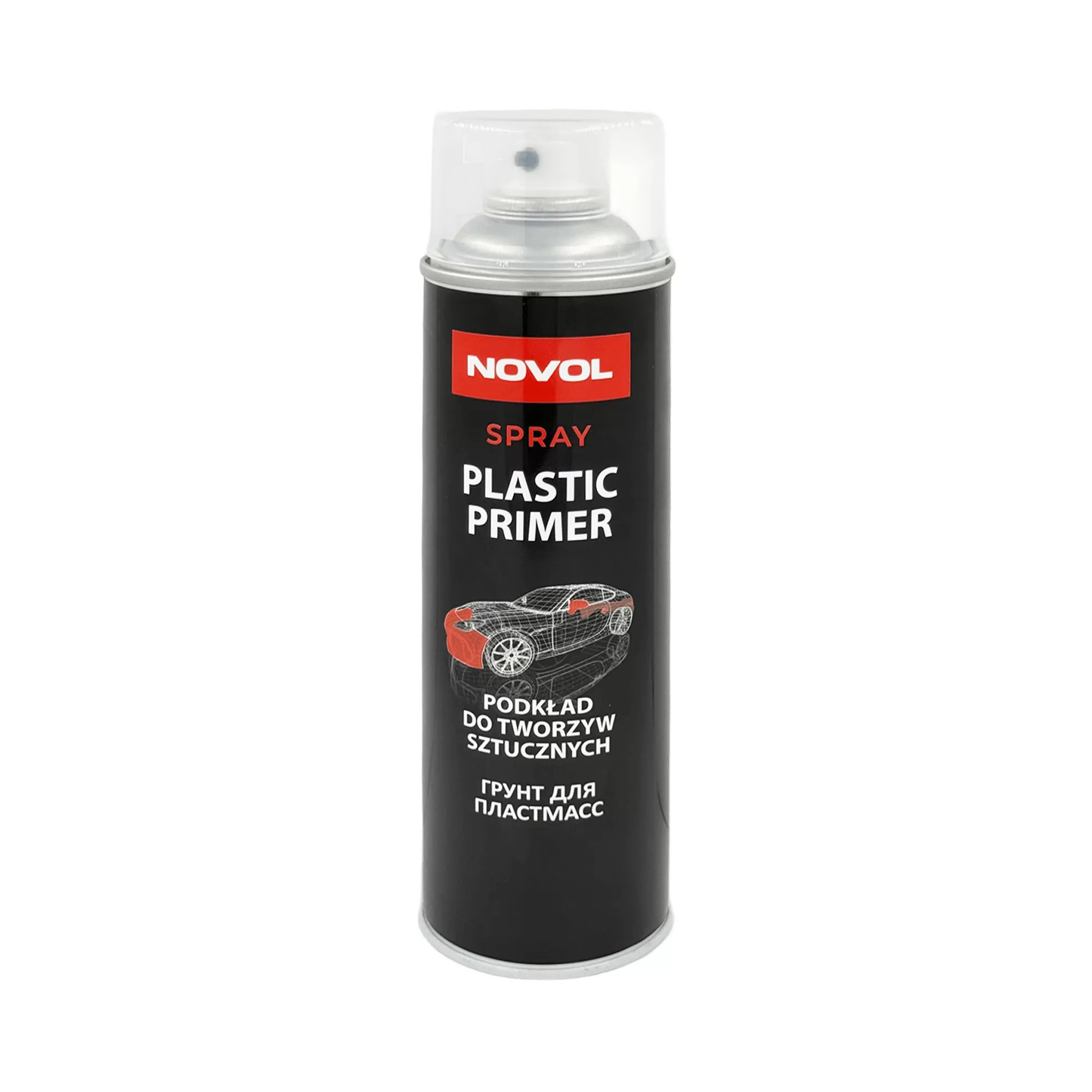 NOVOL SPRAY PLASTIC PRIMER Грунт для пластика прозрачный 500мл