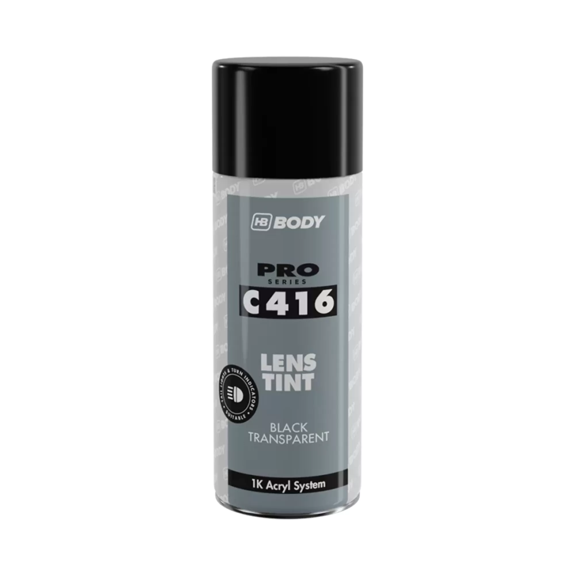 HB BODY C416 LENS TINT SPRAY Лак для тонирования фар прозрачный черный аэрозоль 400мл