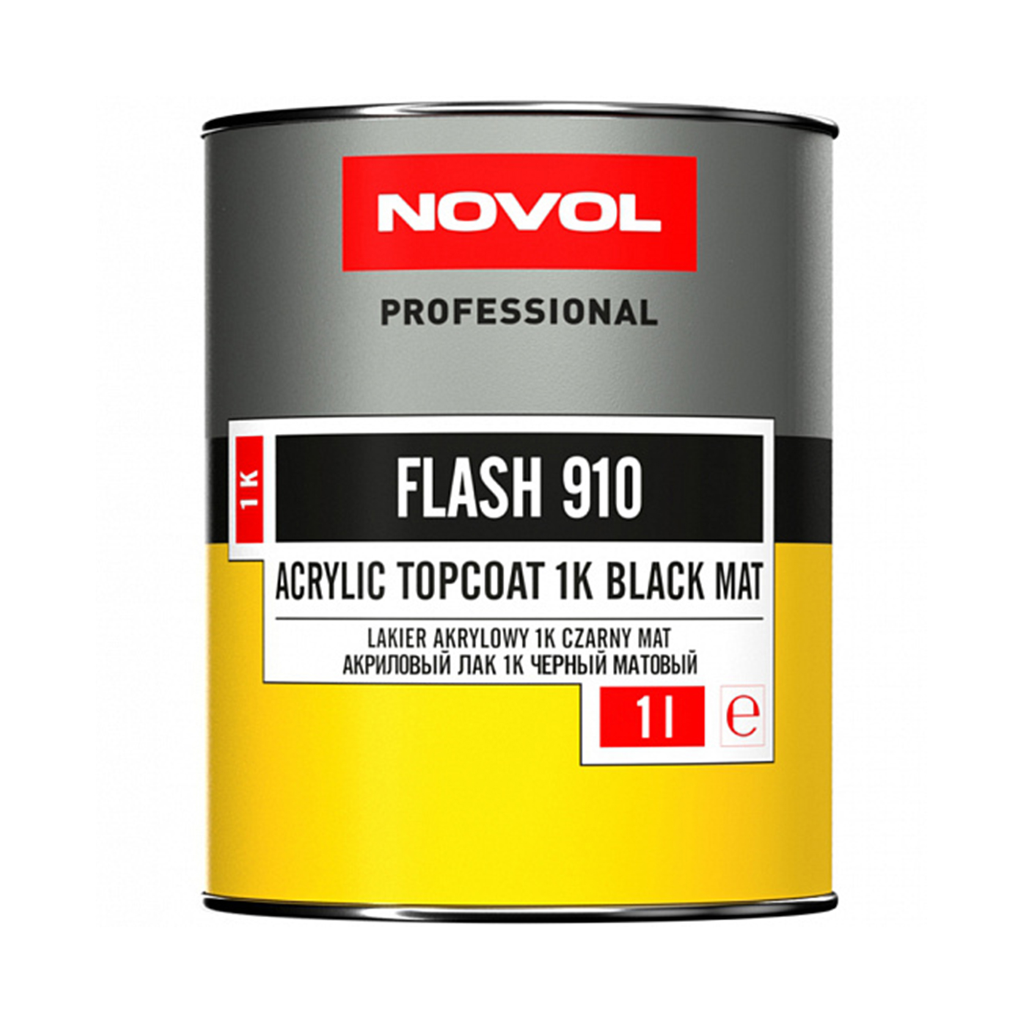 NOVOL 32001 FLASH 910 Лак акриловый чёрный матовый 1000мл