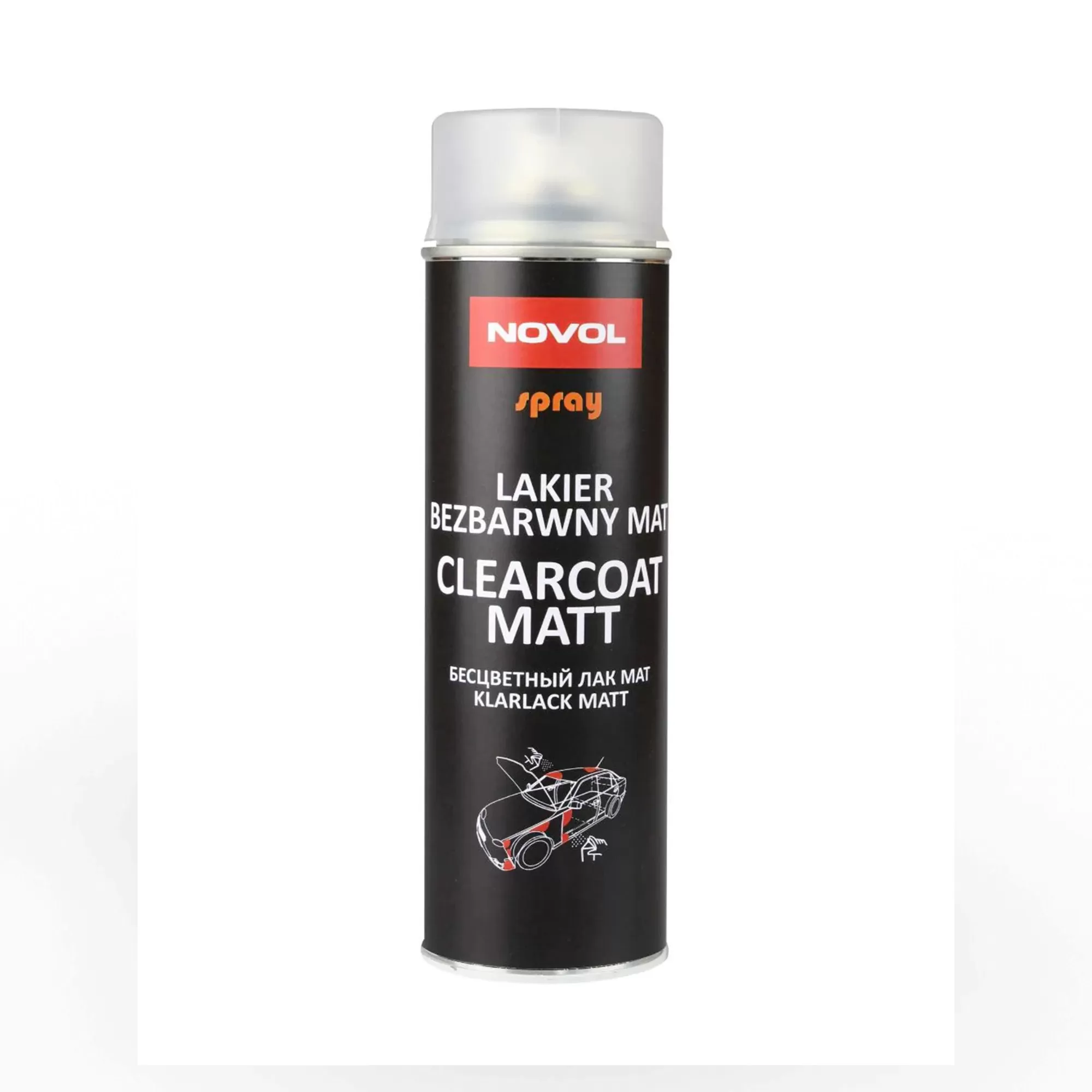 NOVOL SPRAY CLEARCOAT MATT Лак акриловый матовый аэрозоль 500 мл