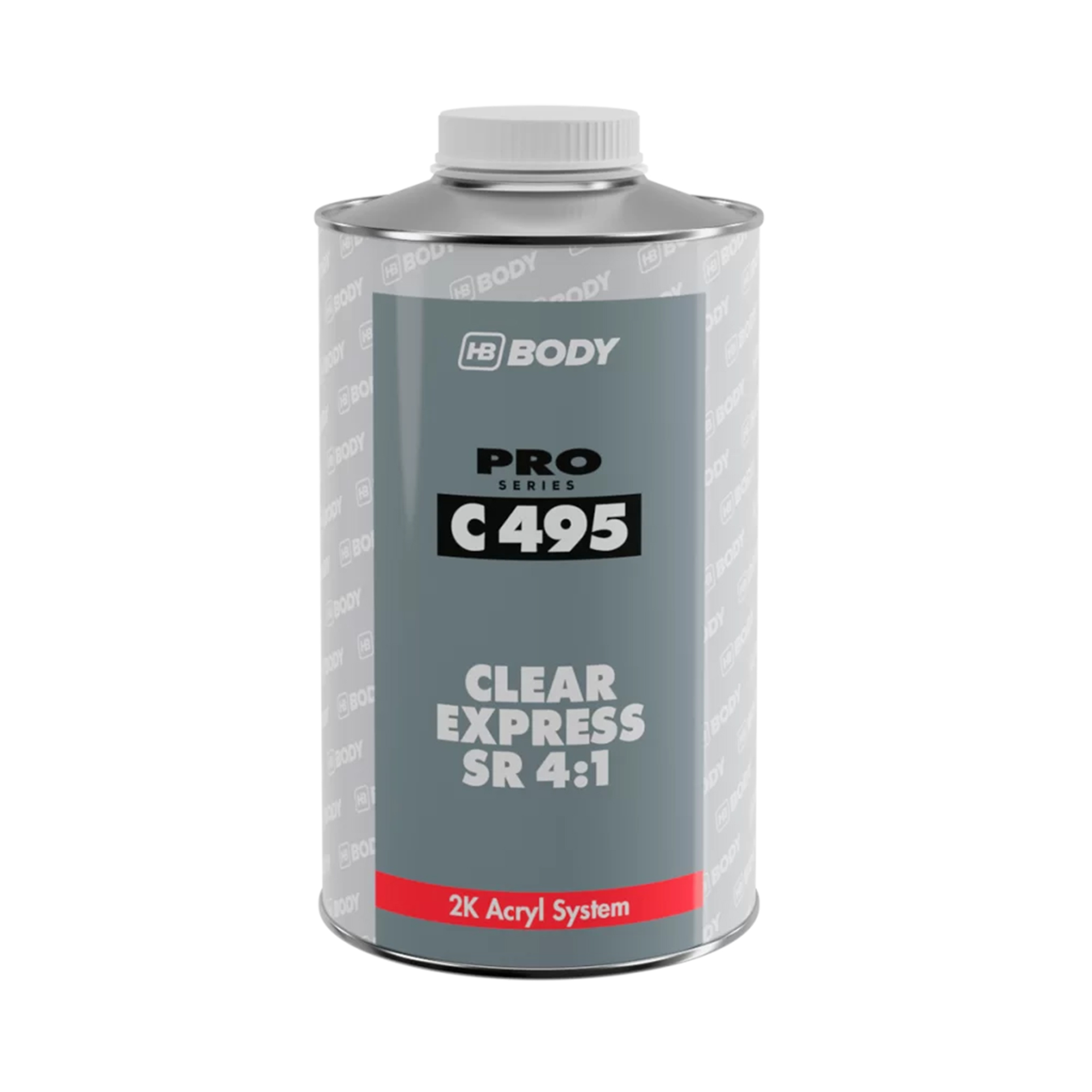 HB BODY C495 CLEAR EXPRESS SR 4:1 Лак акриловый прозрачный 500мл + Отвердитель 727 Polar 125мл