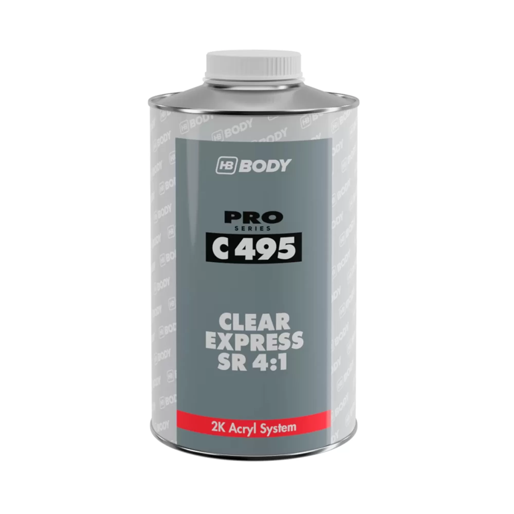 HB BODY C495 CLEAR EXPRESS SR 4:1 Лак акриловый прозрачный 500мл + Отвердитель 727 Polar 125мл