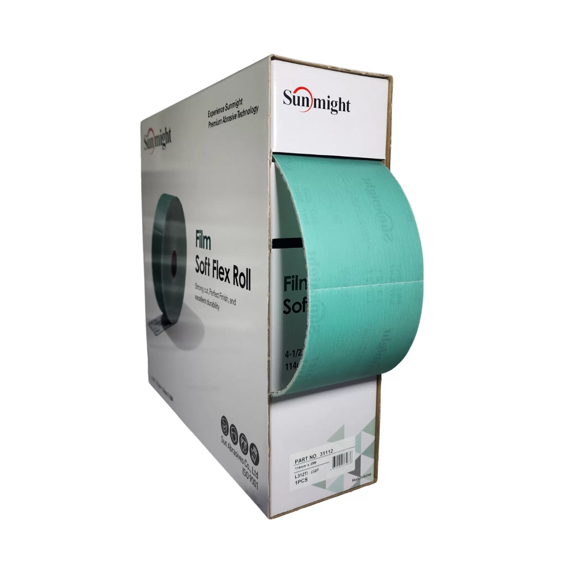 SUNMIGHT 31119 FILM SOFT FLEX L312T Губка абразивная на поролоновой основе Р800 114х125мм