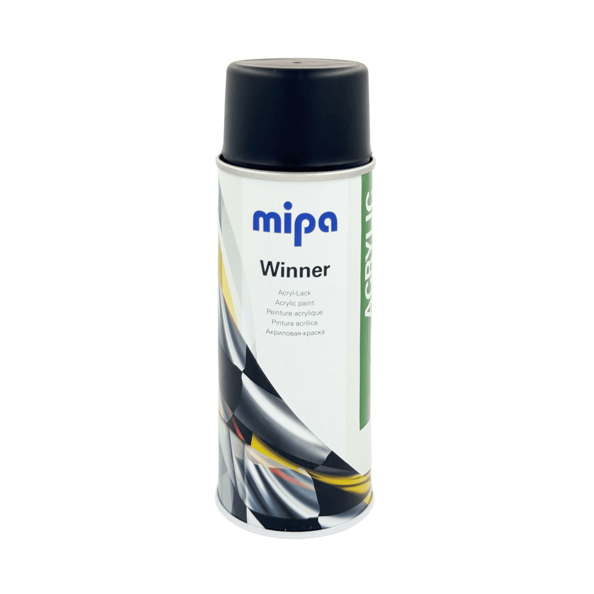 MIPA 216011300 RAL 9005 WINNER ACRYLIC PAINT Краска акриловая чёрная матовая аэрозоль 400мл