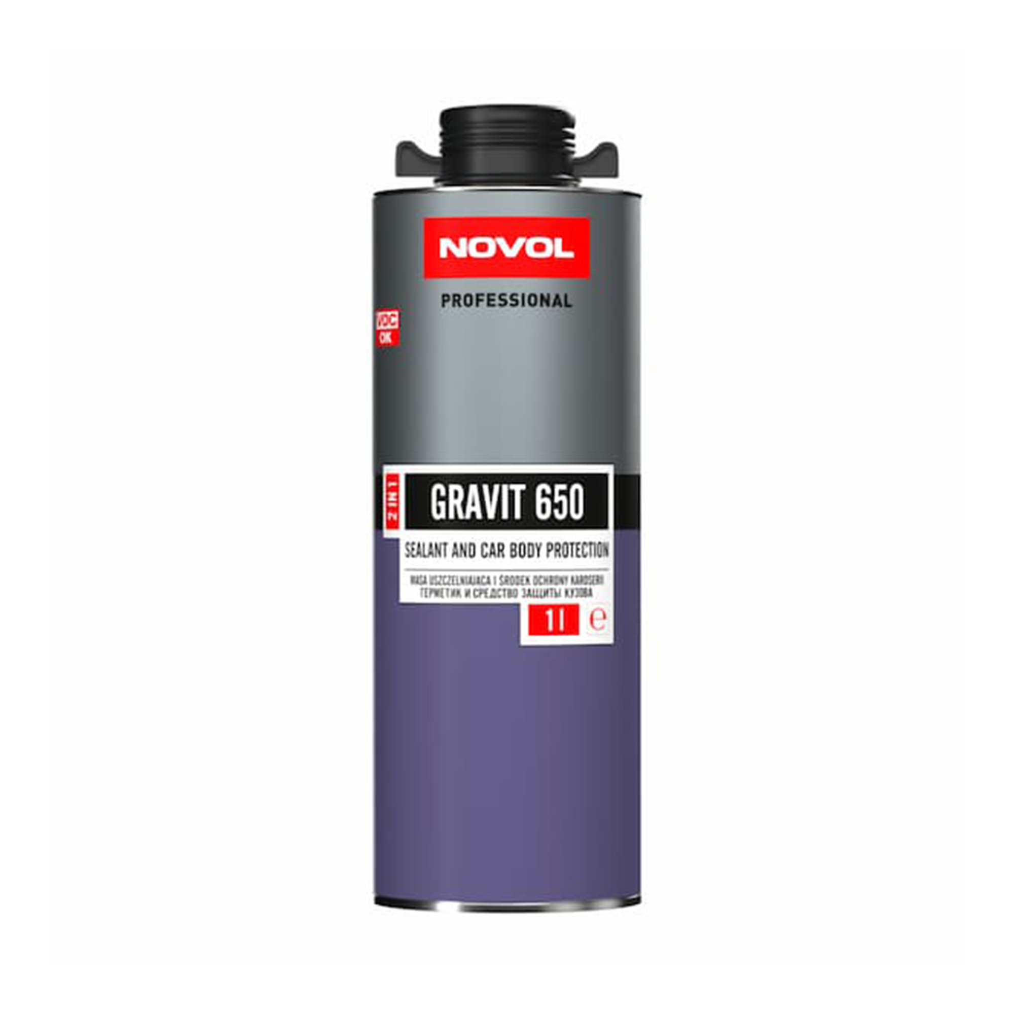 NOVOL GRAVIT 650 Герметик и средство защиты кузова чёрный 1000мл