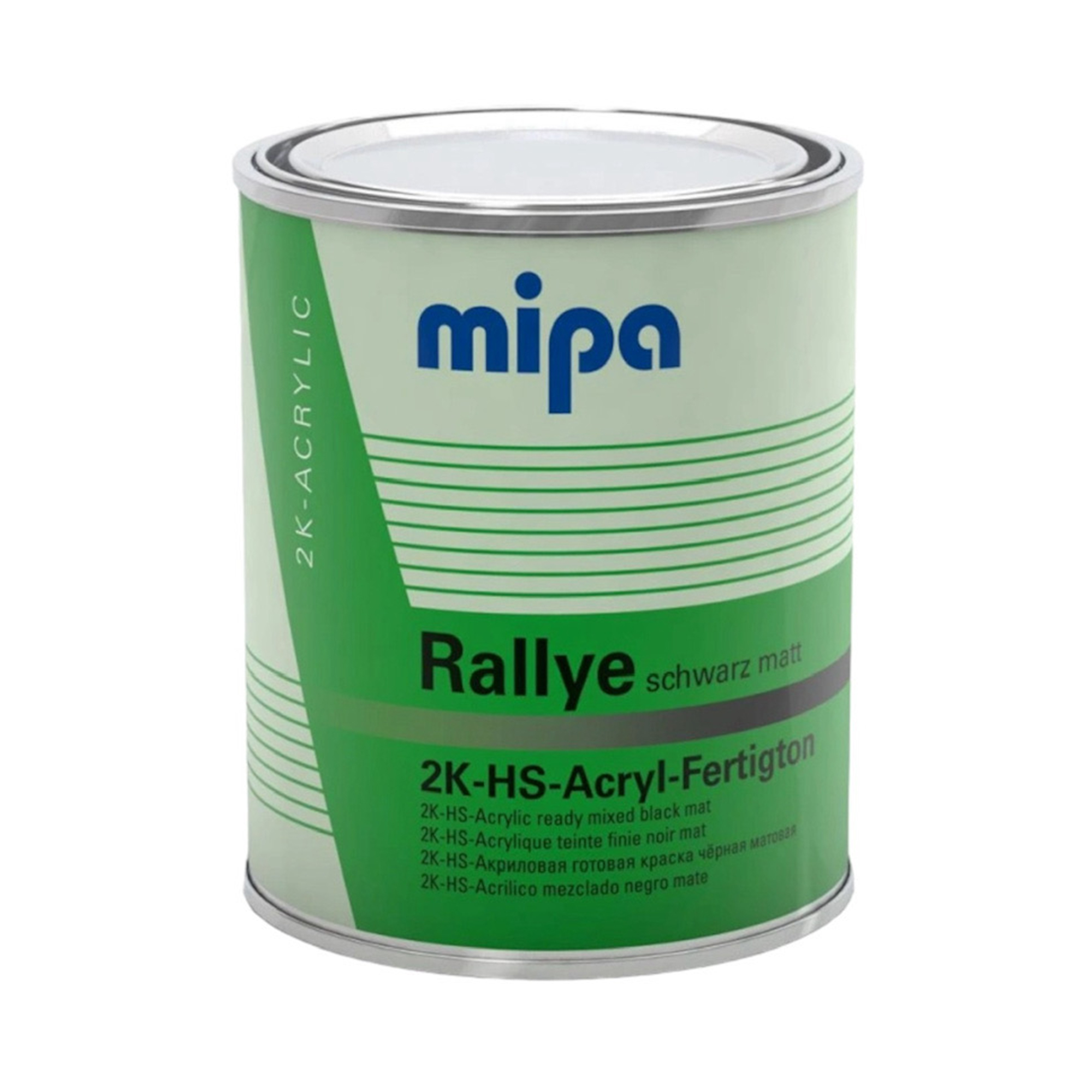MIPA 240010001 RALLYE 2K-HS-Acryl-Fertigton Акриловая эмаль чёрная матовая 1000мл