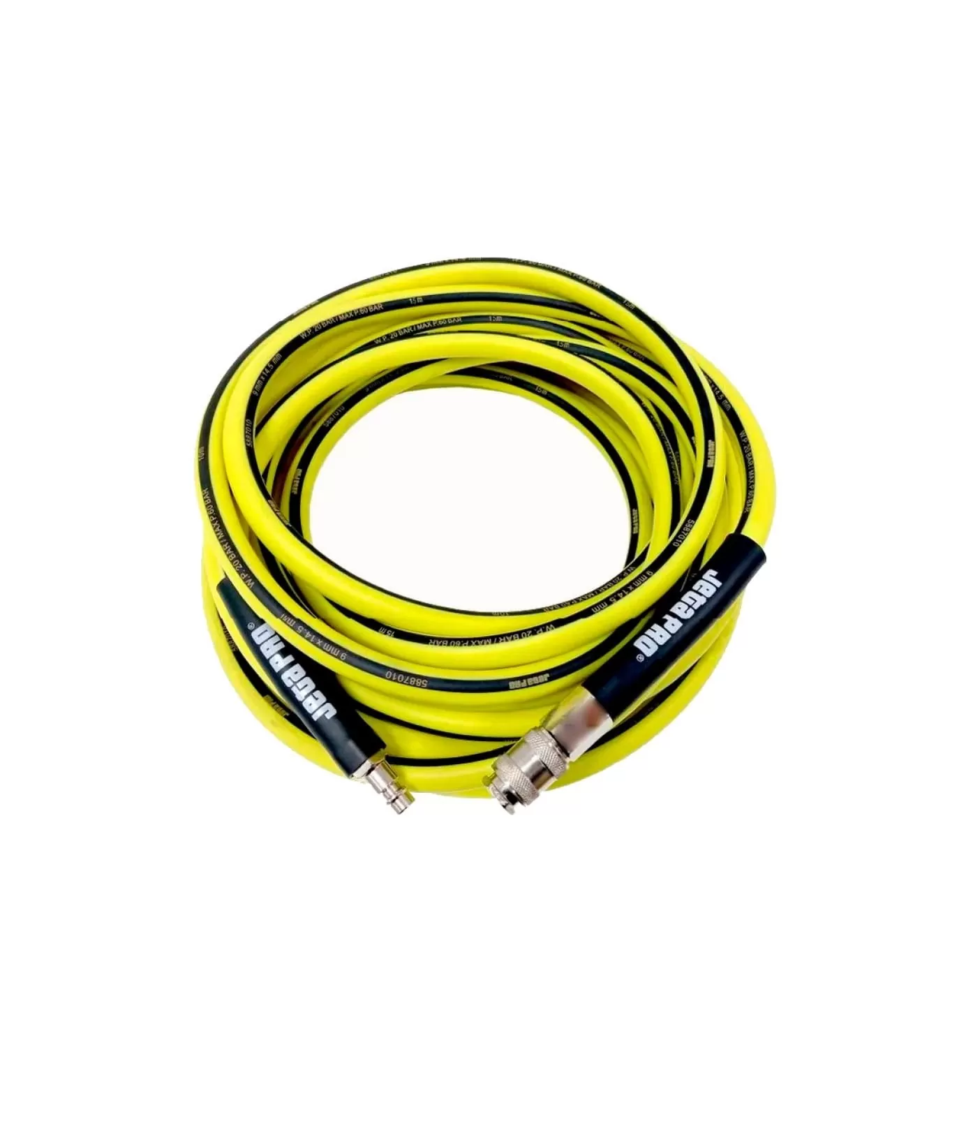 5887015 Гибкий ПВХ шланг с фитингами, длина 15м, цвет желтый Китай