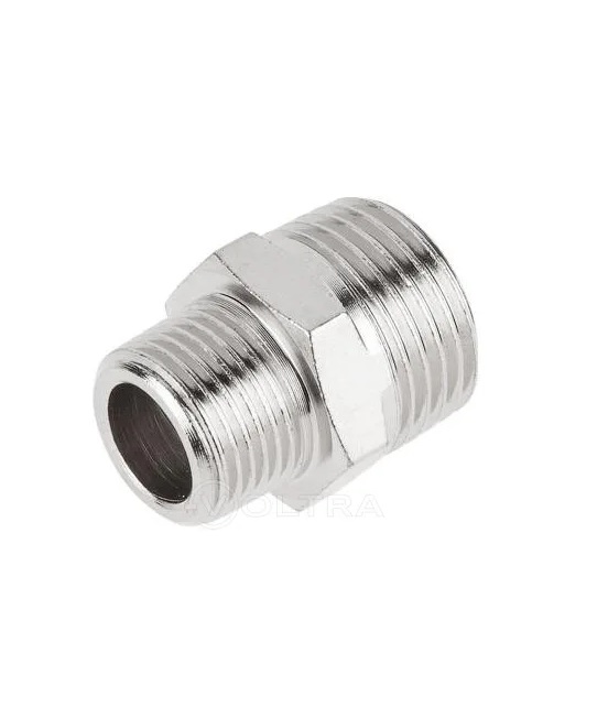 Соединение нар. резьба 3-8" х нар. резьба 1-2" (сталь) ECO, арт.AS-MT38-MT12 (Китай)