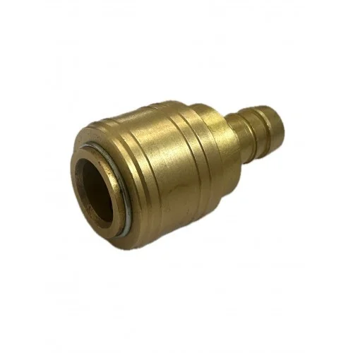 Быстросъёмное соединение с обратным клапаном "ёлочка" 8мм (латунь) "H-D",(HD-1181B