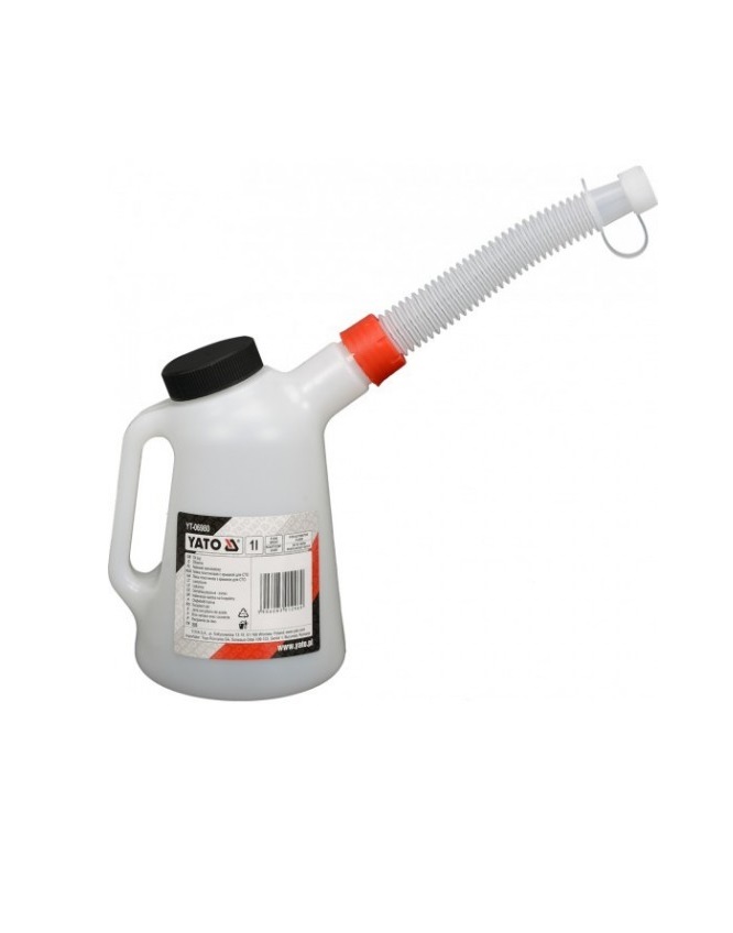 Лейка пластмассовая с крышкой для СТО 1л,(YT-06980