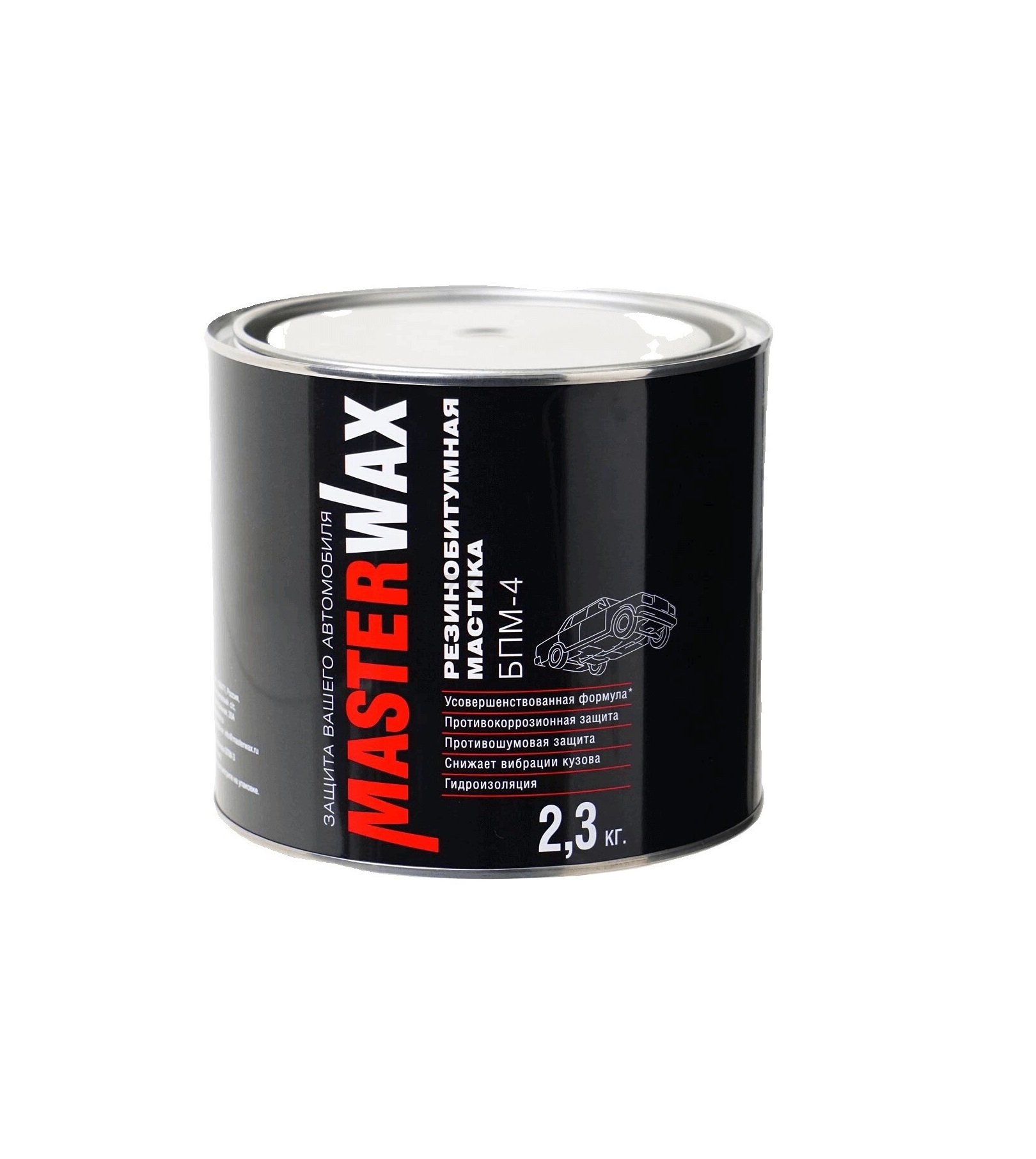 Мастика MasterWax резино-битумная БПМ-4, жест.банка 2,3кг