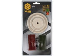 Круги текстильные полировочные, набор 3шт. (55, 75, 100мм) "Vorel",(25420