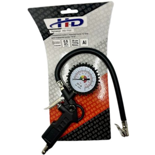 Пневмопистолет с манометром для подкачки колёс "Yato",(YT-2370