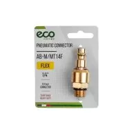 Соединение быстросъем. ПАПА х нар. резьба 1-4" шарнир (латунь) ECO, арт.AB-M-MT14F (Китай)