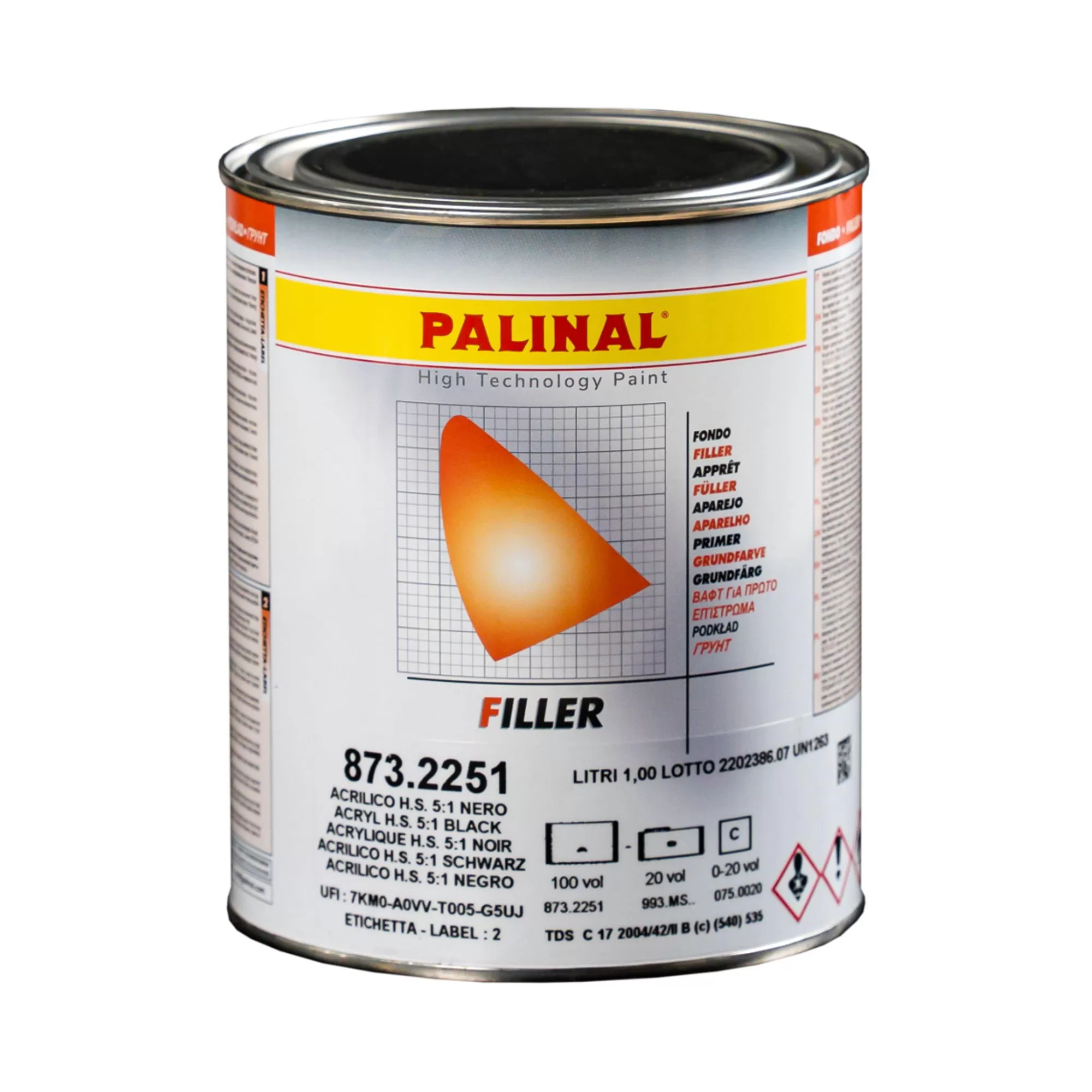 PALINAL 873.2251-1 ACRYLIC FILLER Грунт акриловый чёрный 1000мл