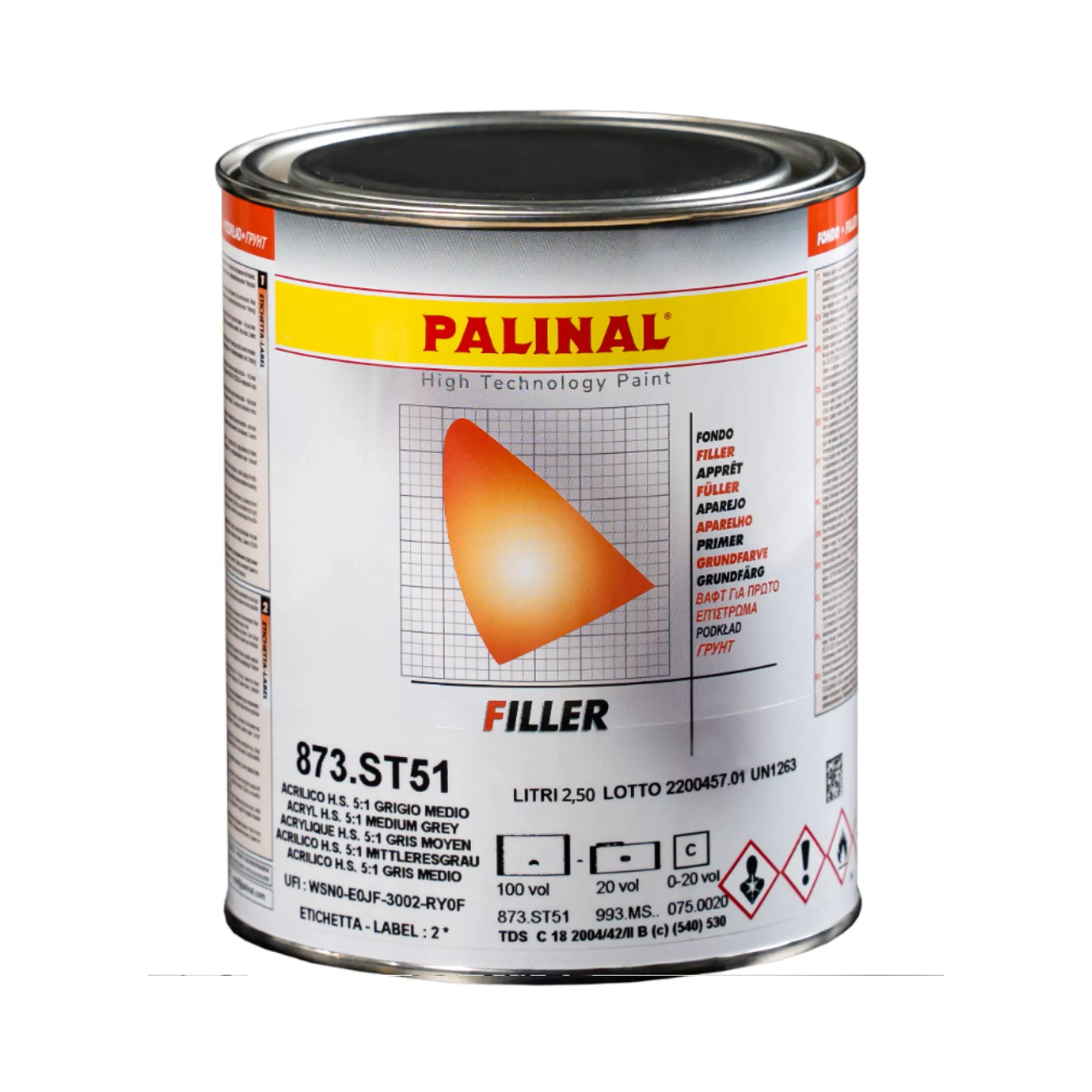 PALINAL 873.ST51-1 Грунт акриловый тёмно-серый 1000мл