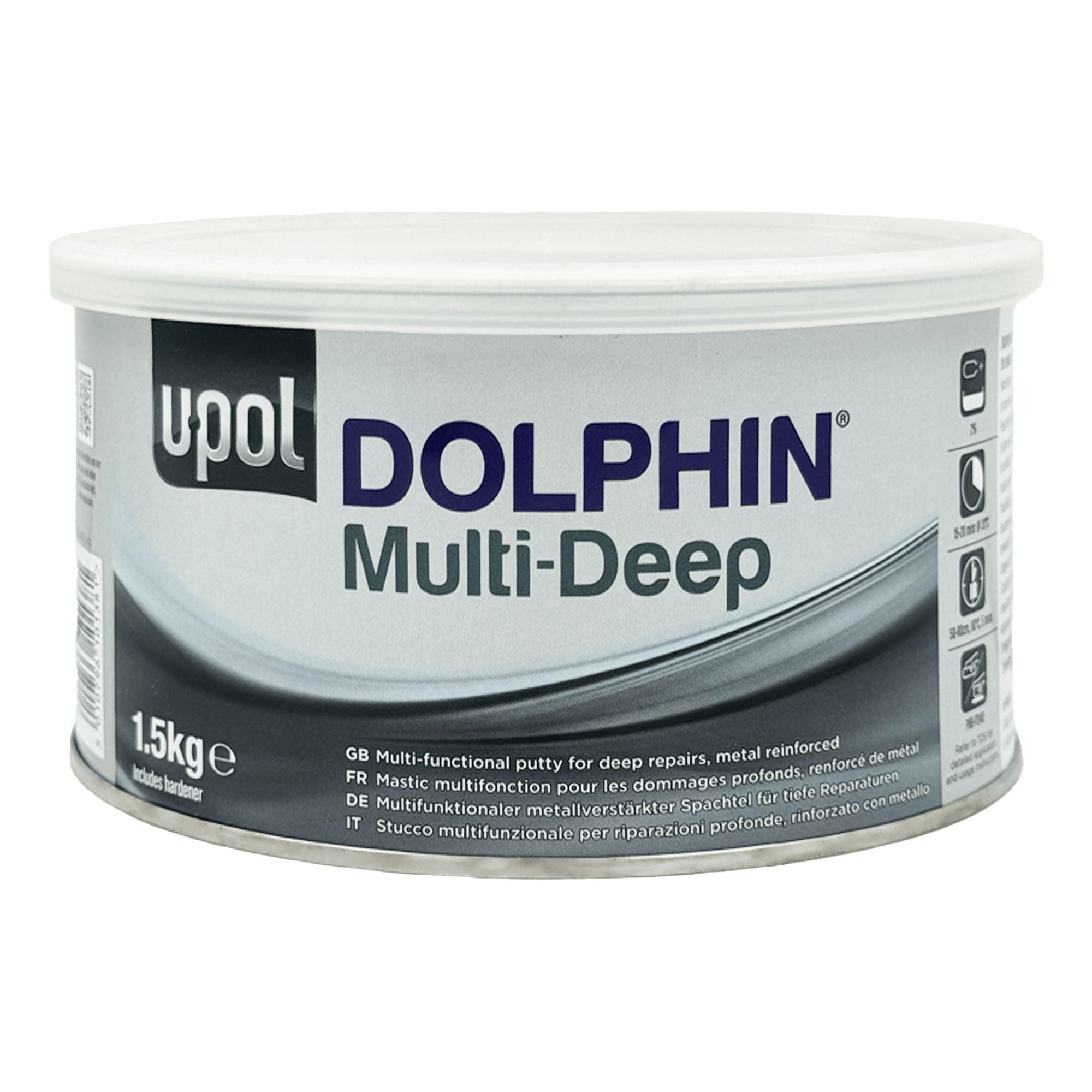 U-POL DOLPHIN MULTI-DEEP Шпатлевка с алюминиевой пылью 1.5кг