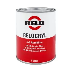 RELO 810710003S RELOCRYL HS Грунт акриловый чёрный 1000мл + Отвердитель 250мл