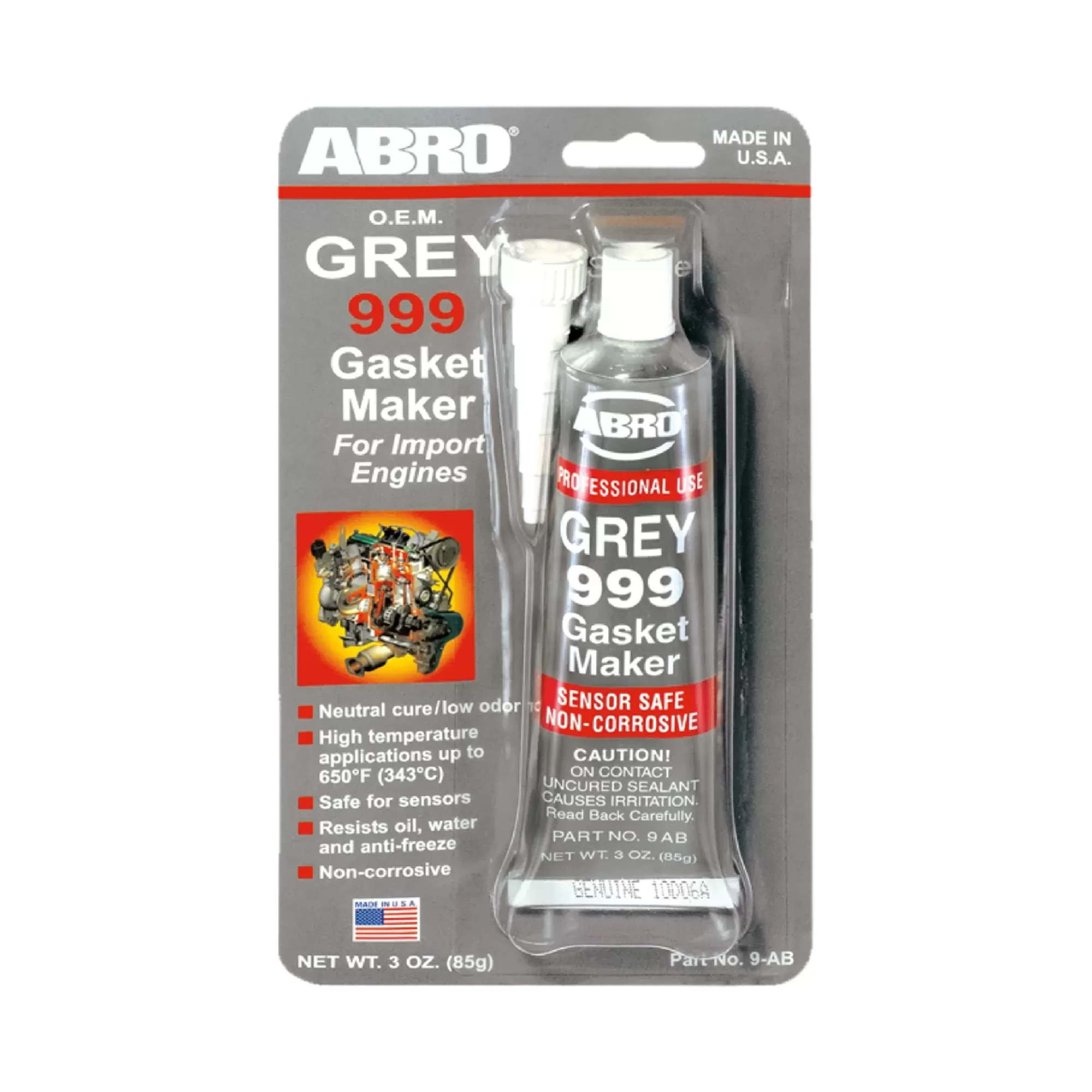 ABRO 9-AB-R GASKET MAKER Герметик силиконовый серый 85г